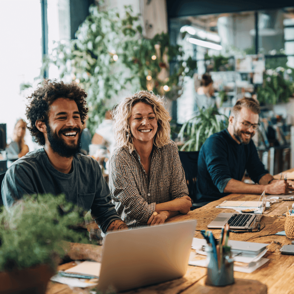 Business team collaborating with nearshore developers across nearby time zones