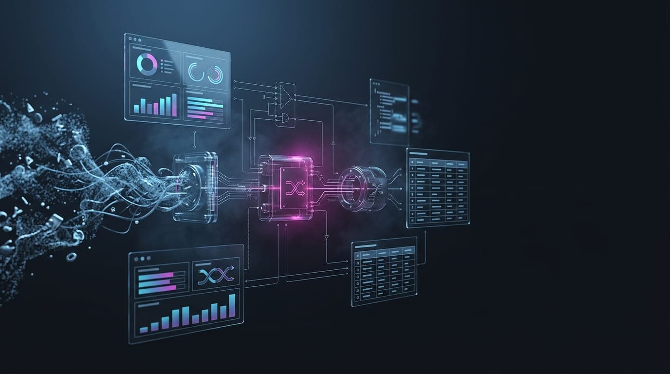 Small business owner reviewing a custom software dashboard with a developer
