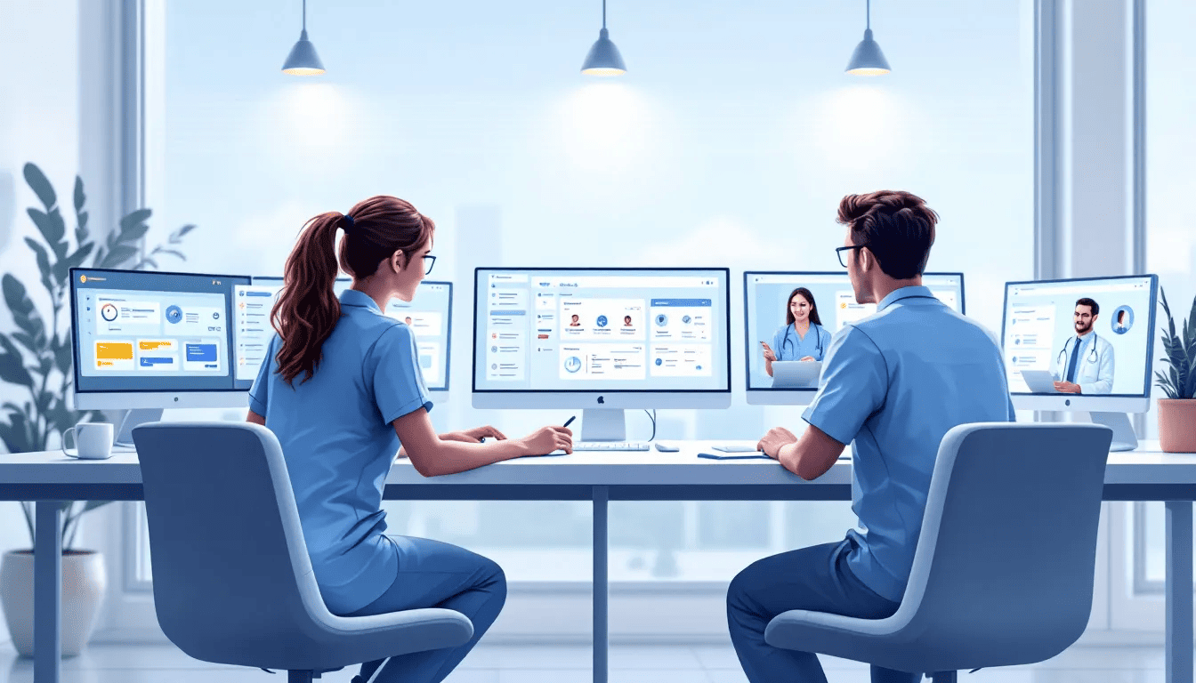 Screenshot of healthcare project management software interface.