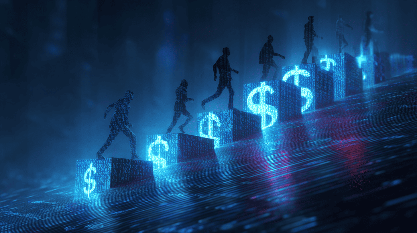 Person using a mobile finance app and earning digital rewards, symbolizing how gamification makes money management engaging